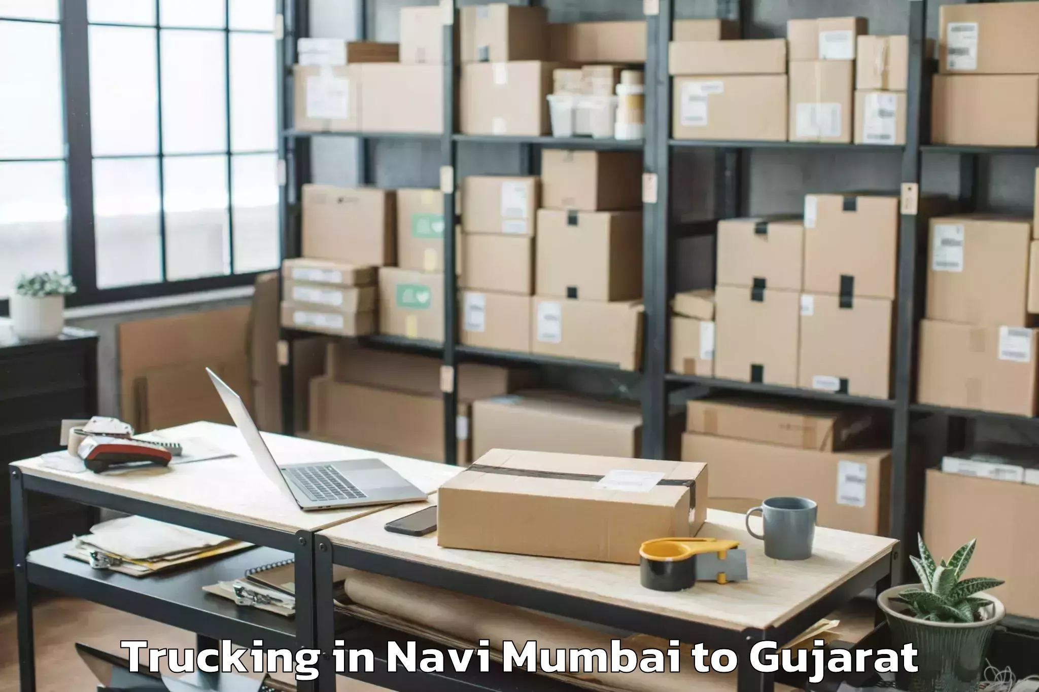 Hassle-Free Navi Mumbai to Rai University Ahmedabad Trucking